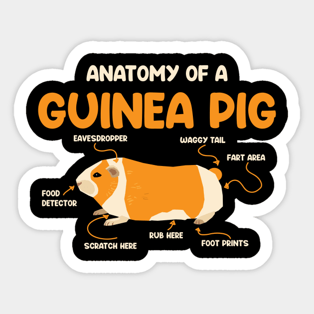 Anatomy of a Guinea Pig Sticker by Mayzin